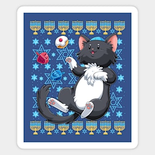 Hanukkah Cat Magnet